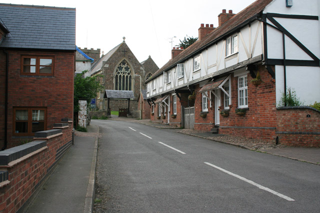 Church Street and All Saints’ Church, Thurlaston, Leicestershire — photographed in May 2006